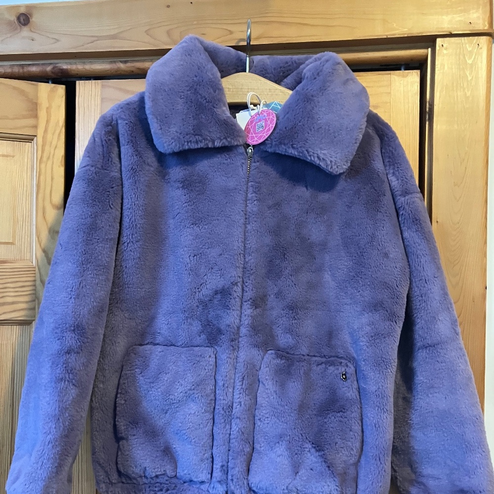 Lilac Faux Fur Jacket NWT